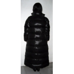 New unisex shiny nylon puffa quilted winter coat wet look bubble down coat M - 3XL