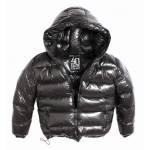 New unisex glossy nylon padded winter jacket wet look puffer down jacket DJ1094h