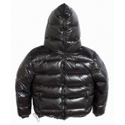 New unisex glossy nylon padded winter jacket wet look puffer down jacket DJ1094h