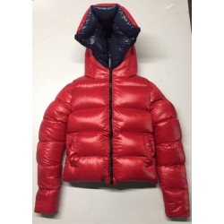 New unisex glossy nylon wet look winter jacket down jacket double-sided wear
