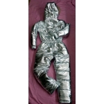 New unisex shiny silver wet look winter ski overalls sport suit S - 5XL