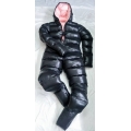 New unisex shiny winter overalls wet look down suit DO113P2500b