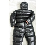 New unisex shiny winter overalls wet look down suit DO113P2500b