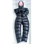 New unisex shiny winter overalls wet look down suit DO113P2500b