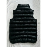 New unisex shiny nylon quilted winter vest wet look puffer down waistcoat