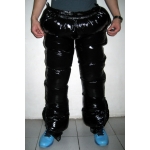 New unisex shiny nylon wet look puffer trousers sport trousers ski pants S - 3XL