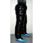 New unisex shiny nylon wet look puffer trousers sport trousers ski pants S - 3XL