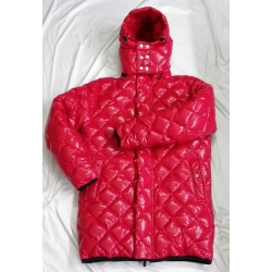 New unisex shiny nylon winter jacket wet look down jacket diamond quilting