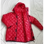 New unisex shiny nylon winter jacket wet look down jacket diamond quilting