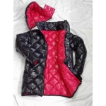 New unisex shiny nylon winter jacket wet look down jacket diamond quilting