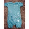 New shiny PU wet look adult baby diaper suit romper