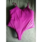 New shiny nylon wet look satin thong bodysuit