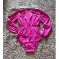 New unisex shiny nylon wet look bodysuit body diaper M - 3XL BD3027