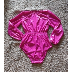 New unisex shiny nylon wet look bodysuit body diaper M - 3XL BD3027