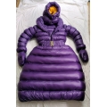 New shiny nylon wet look winter coat down dress DC2059 customized