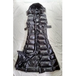 New wet look shiny nylon winter vest dress down vest dress DR2085b