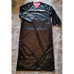 New shiny nylon wet look Djellaba long robe reversible