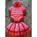 New 2 in 1 shiny nylon wet look down skirt romper winter dress DR2102 New 2 in 1 shiny nylon wet look down skirt romper winter dress DR2102