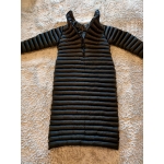 New shiny silky fabric winter coat down dress DR3011