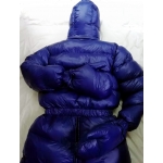 New unisex shiny nylon down overalls wet look winter jumpsuit custom made DS5003