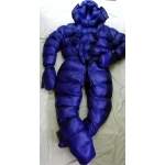 New unisex shiny nylon down overalls wet look winter jumpsuit custom made DS5003