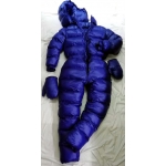 New unisex shiny nylon down overalls wet look winter jumpsuit custom made DS5003