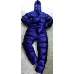 New unisex shiny nylon down overalls wet look winter jumpsuit custom made DS5003