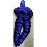 New unisex shiny nylon down overalls wet look winter jumpsuit custom made DS5003
