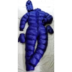 New unisex shiny nylon down overalls wet look winter jumpsuit custom made DS5003