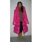 New shiny nylon wet look winter coat quilted down coat M - 3XL