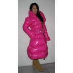 New shiny nylon wet look winter coat quilted down coat M - 3XL