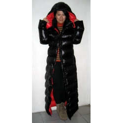 New unisex shiny nylon winter parka down parka wet look winter coat down coat M - 3XL