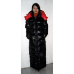 New unisex shiny nylon winter parka down parka wet look winter coat down coat M - 3XL