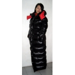 New unisex shiny nylon winter parka down parka wet look winter coat down coat M - 3XL