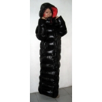 New unisex shiny nylon winter parka down parka wet look winter coat down coat M - 3XL