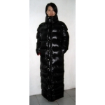 New unisex shiny nylon winter parka down parka wet look winter coat down coat M - 3XL