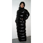 New unisex shiny nylon winter parka down parka wet look winter coat down coat M - 3XL
