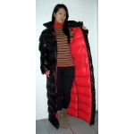New unisex shiny nylon winter parka down parka wet look winter coat down coat M - 3XL