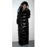 New unisex shiny nylon winter parka down parka wet look winter coat down coat M - 3XL
