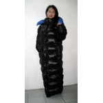 New unisex shiny nylon winter parka down parka wet look winter coat down coat M - 3XL