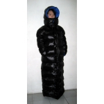 New unisex shiny nylon winter parka down parka wet look winter coat down coat M - 3XL