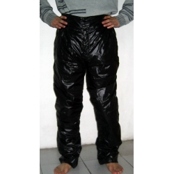 New unisex shiny nylon wet look leisure trousers casual trouser black M ...
