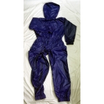 New shiny nylon wet look overalls jumpsuit with mask custom made JS2046-1S
