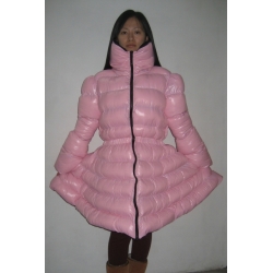 New wet look shiny nylon winter dress down clothing bespoke M - 3XL
