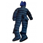 New unisex shiny nylon down overalls wet look down suit masked jumpsuit custom made