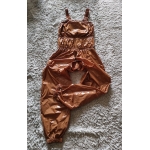 New unisex shiny nylon wet look salopettes dungarees sauna pants
