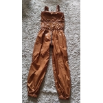 New unisex shiny nylon wet look salopettes dungarees sauna pants