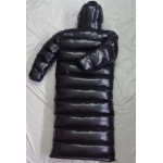 New unisex wet look shiny nylon winter jacket down coat overfilled customized