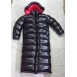 New unisex wet look shiny nylon winter jacket down coat overfilled customized