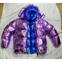 New unisex wet look shiny nylon winter jacket down jacket WJ2252